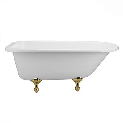 Randolph Morris Heritage 60 Inch Cast Iron Classic Clawfoot Tub - No Faucet Drillings LG60RT0WRBS