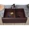 Sierra Copper Hampton Double Equal 36 Inch Farmhouse Sink - Antique SC-HDE-36-A