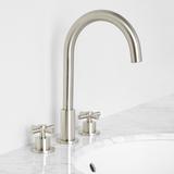 Randolph Morris Widespread Bathroom Sink Faucet - Metal Cross Handles RMX202-BN
