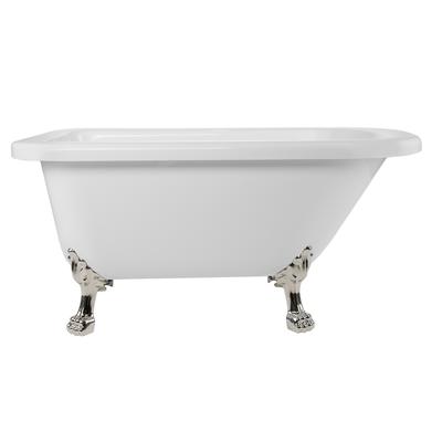 Randolph Morris Stratford 57 Inch Acrylic Classic Clawfoot Tub - No Faucet Drillings - Lion Paw Feet RMA57RT0WLPPN