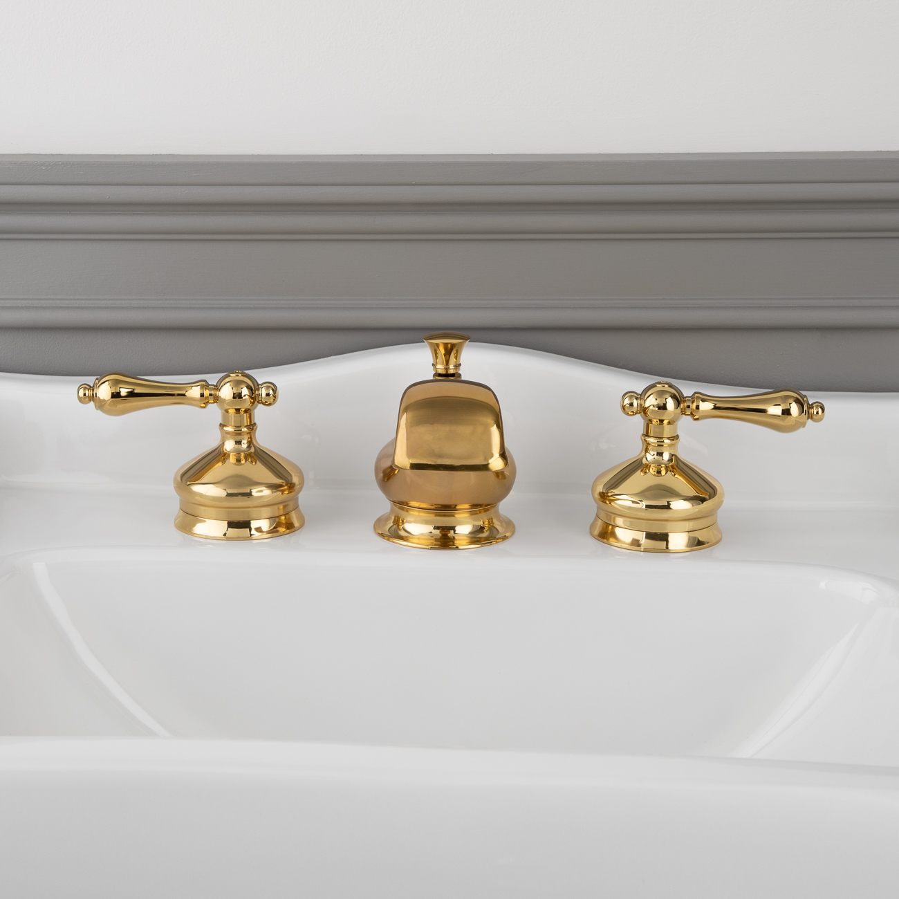 Randolph Morris Widespread Bathroom Sink Faucet - Metal Lever Handles RMB325ML-PB