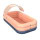 ETE ETMATE Parasol Piscine Gonflable Piscine Familiale Piscine Carrée Piscine 210 * 150 * 68CM, avec Pompe à Air sans Fil (Non Compris Huit Piles AA) Rose