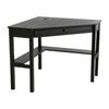 Solid Wood Modern Corner Computer Desk by SEI Furniture in Painted Black