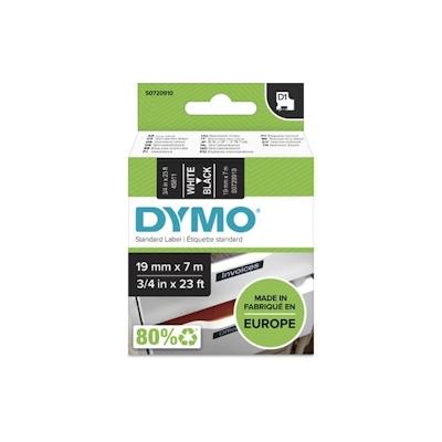 DYMO D1 Schriftbandkassette weiß/schwarz, 19 mm x 7 m