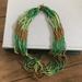 Anthropologie Jewelry | Anthropologie Uniform Bits Beaded Necklace | Color: Gold/Green | Size: Os