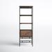 Joss & Main Gerti Floating Etagere Bookcase, Wood in Brown/Gray | 72 H x 24 W x 18 D in | Wayfair 24252