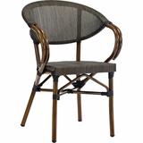 JMC Furniture Magellan Patio Dining Chair Wood/Wicker/Rattan in Brown | 32.5 H x 18 W x 16.8 D in | Wayfair Magellan Arm Chair