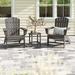 POLYWOOD® Nautical 3-Piece Curveback Adirondack Set Plastic in Gray | Outdoor Furniture | Wayfair PWS419-1-GY