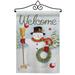 Breeze Decor Snowman Wreath - Impressions Decorative 2-Sided Polyester 19 x 13 in. Flag Set in Gray | 18.5 H x 13 W x 1 D in | Wayfair