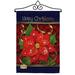 Breeze Decor Poinsettia Love - Impressions Decorative 2-Sided Polyester 19 x 13 in. Flag Set in Black/Red | 18.5 H x 13 W x 1 D in | Wayfair