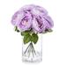 Latitude Run® Silk Peonies Floral Arrangement in Vase Silk in Indigo | 10 H x 6 W x 6 D in | Wayfair 1A956DEA19644D3C86ACC8E176F27365