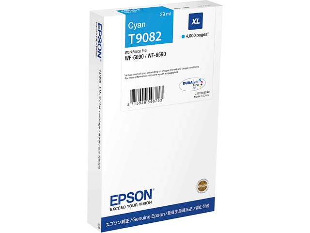Tinten EPSON C13T908240 EPSON WF6090 TINTE CYAN ST Image