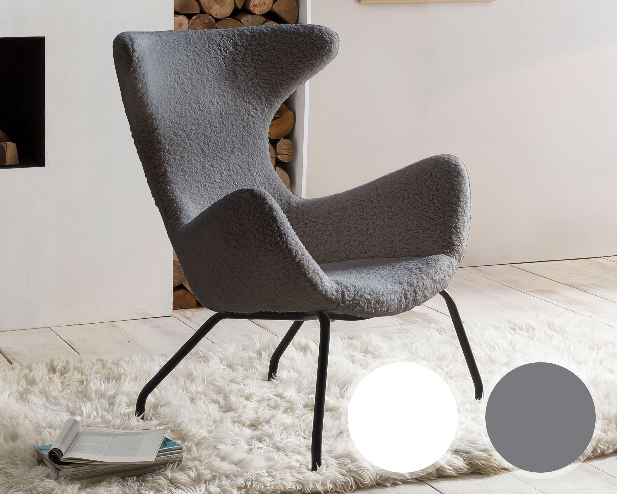 SalesFever »Poltrona« Armlehnstuhl weiss / B 62 x H 95 x T 62 cm