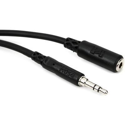 Hosa MHE-105 3.5mm TRS Female to 3.5mm TRS Male Extension Cable - 5 foot