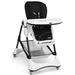 Costway A-Shaped High Chair with 4 Lockable Wheels-Black