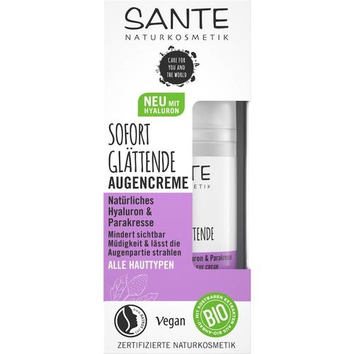 Sante - Sofort Glättende AUGENCREME NATÜRLICHES HYALURON & PARAKRESSE Augencreme 15 ml