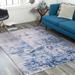 Tickton 8'10" x 12' Modern Cream/Blue/Light Beige/Tan/Peach Area Rug - Hauteloom