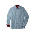 Men's Big & Tall The No-Tuck Casual Shirt by KingSize in Grey Diamond (Size XL)