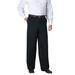 Men's Big & Tall WRINKLE-FREE PANTS WITH EXPANDABLE WAIST, WIDE LEG by KingSize in Black (Size 64 38)