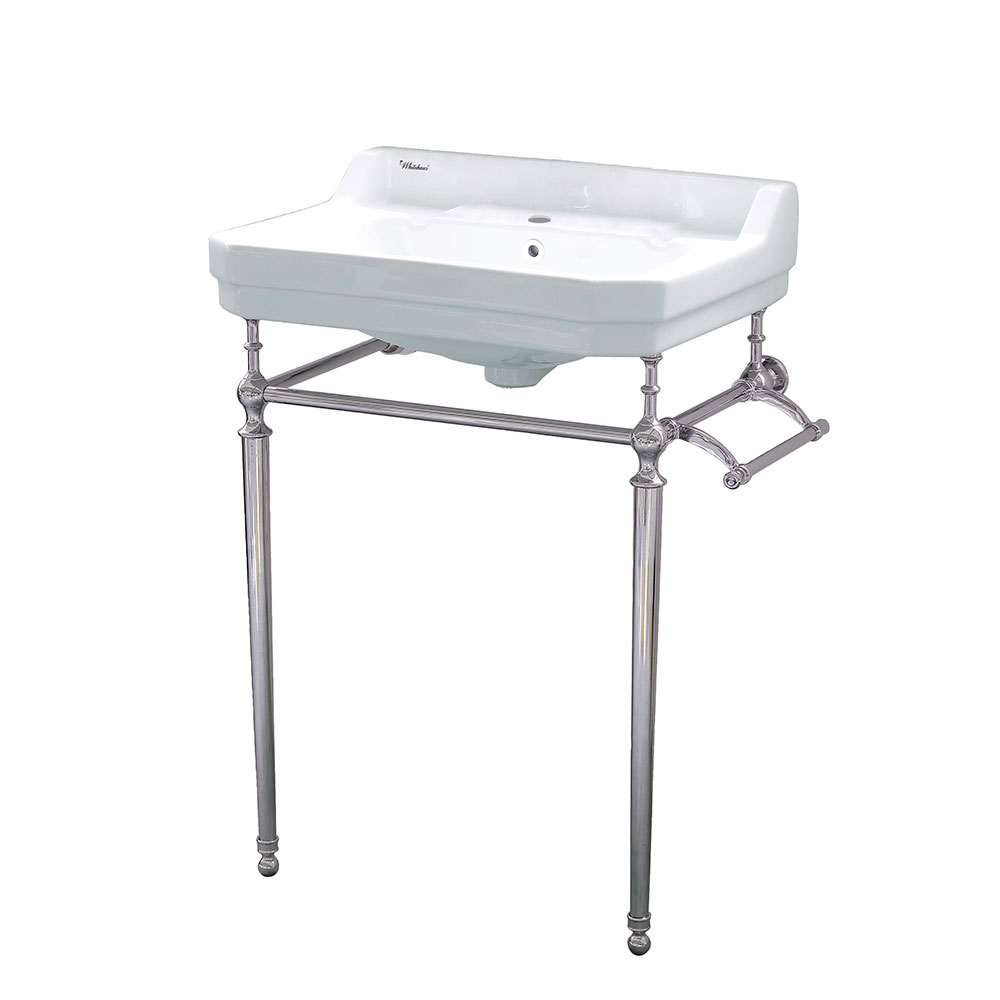 Whitehaus Collection Victoriahaus 24 Inch Console Bathroom Sink WHV024-L33-1H-PN