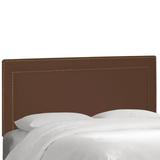 Velvet Nail Button Border Headboard by Skyline Furniture in Velvet Chocolate (Size KING)