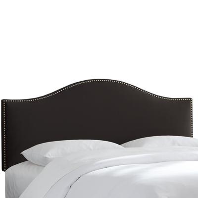 Twill Upholstered Headboard by Skyline Furniture in Twill Black (Size TWIN)