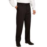 Men's Big & Tall Classic Fit Wrinkle-Free Expandable Waist Plain Front Pants by KingSize in Black (Size 40 40)