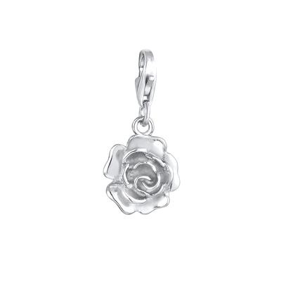 Nenalina - Anhänger Rose Blume Floral Romantisch 925 Silber Charms & Kettenanhänger 1 ct Damen