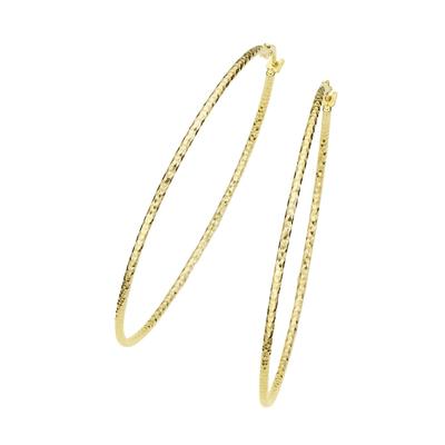 Luigi Merano - Creolen mit diamantierter Oberfläche, Gold 375 1 ct Gold Damen (398.99 € / 1 ct)
