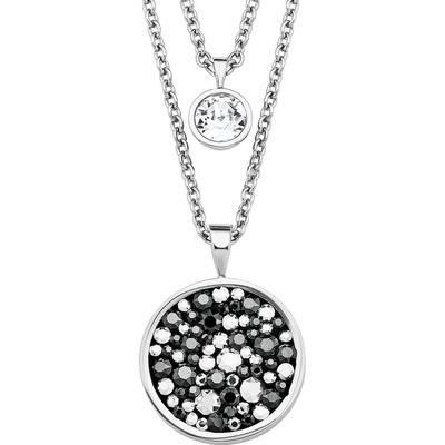 s.Oliver Kette Edelstahl silber Weiss Damen Image