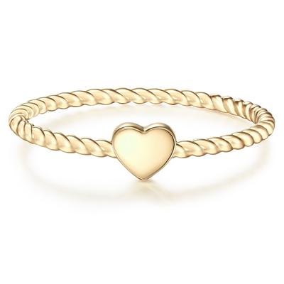 Glanzstücke München - Ring Herz Sterling Silber in Gelbgold Ringe 1 ct Damen