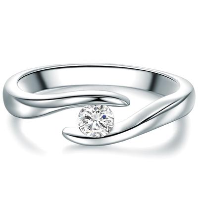 Trilani - Ring aus Sterling Silber in Silber mit Zirkonia Ringe 1 ct Damen