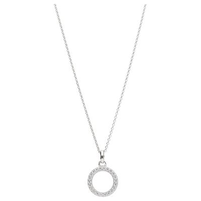 Smart Jewel Kette Buchstabe O mit Zirkonia Steine, Silber 925 45 cm Damen Image