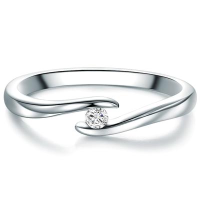 Trilani - Diamant-Ring aus Sterling Silber in Silber mit Diamant Ringe 1 ct Damen (168.99 € / 1 ct)