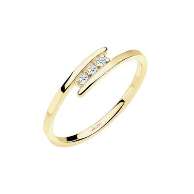 Elli DIAMONDS Verlobungsring Trio Diamant 0.045 ct. 375 Gelbgold 52 Damen Image