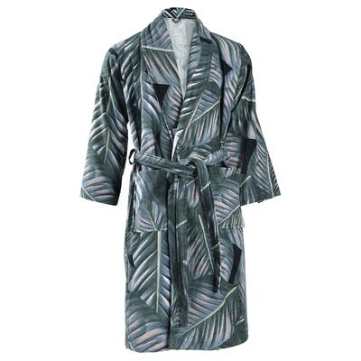 Gallazzo Bequemer Bademantel in Schwarz / Grün S (58cm x 108cm)