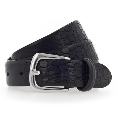 b.belt Charlisa Gürtel Leder 80 cm Schwarz Damen