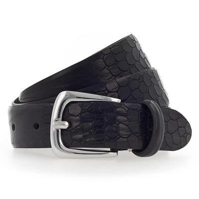 b.belt - Charlisa Gürtel Leder 1 ct Schwarz Damen