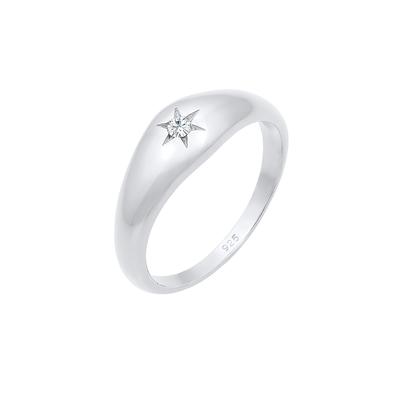 Elli Siegelring Stern 925er Silber, mit Kristallen von Swarovski® 54 Damen Image
