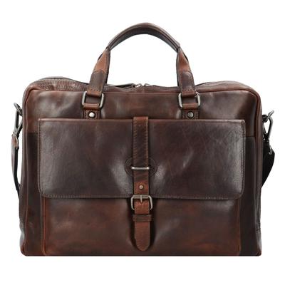 Leonhard Heyden Roma Aktentasche Leder 40 cm Laptopfach braun Braun Herren Image