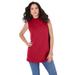 Plus Size Women's Ultimate Sleeveless Mock Tank by Roaman's in Classic Red (Size 12) Top