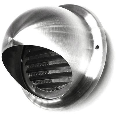 Ms Beschläge - Lüftungshaube Aussenwandhaube Kugellufthaube Edelstahl matt gebürstet Zuluft Abluft Image