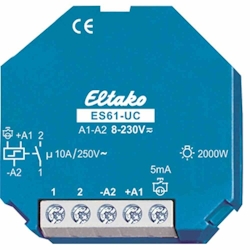 Eltako Stromstoßschalter, 8-230VAC/DC, 10A, 250V, Unterputz, T18mm, mechanisch Schalter Image