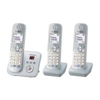 Panasonic KX-TG6823 Trio DECT, GAP Schnurloses Telefon analog Anrufbeantworter Silber, G KX-TG6823GS