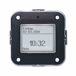 Busch-Jaeger TIMER Jalousie-Schaltuhr, Unterputz, schwarz, glänzend, integrierte Zeitschaltuhr, mit Helligkeitssensoranschluss, mit Astro-Programm Image