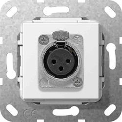 Gira XLR-Buchse D-Serie Einsatz reinweiß Image