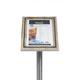 Securit® Infürmation-Display "GLASS STAR" aus Hartholz mit Glasfront, für 1 x A4 Seite, Eiche