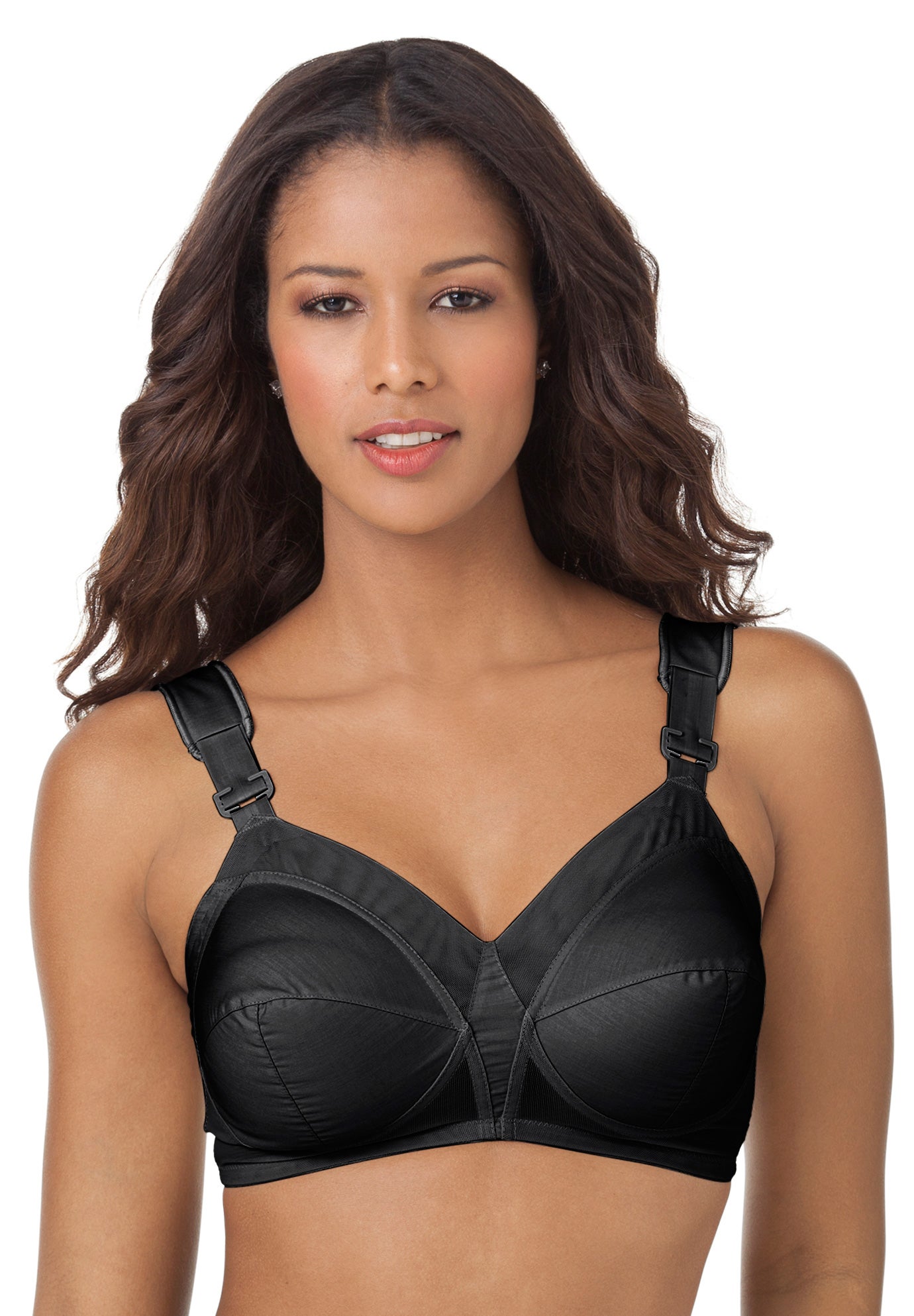 Plus Size Women's Exquisite Form® Fully® Original Support Wireless Bra #5100532 by Exquisite Form in Black (Size 44 C)