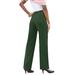 Plus Size Women's Classic Bend Over® Pant by Roaman's in Midnight Green (Size 16 W) Pull On Slacks