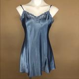 Victoria's Secret Intimates & Sleepwear | 100% Silk Vintage Label Slip | Color: Blue | Size: M